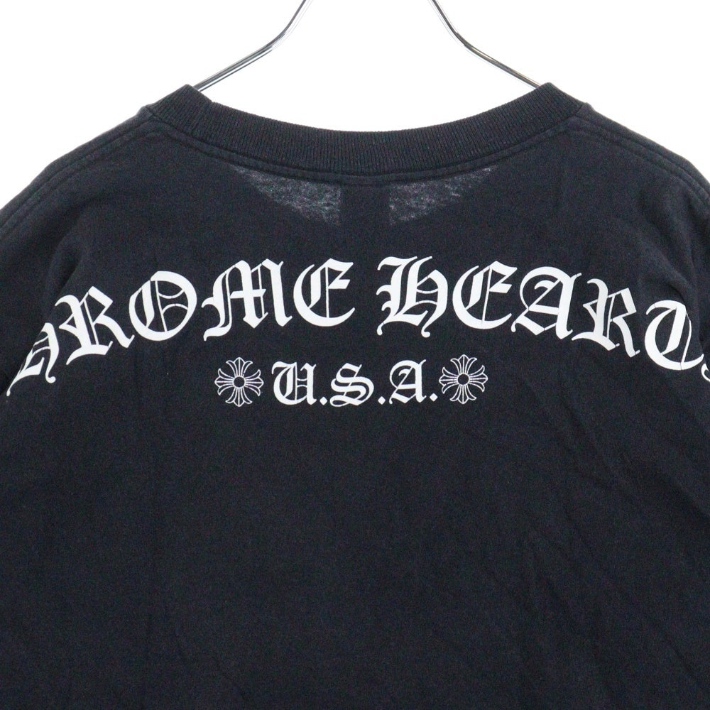 CHROME HEARTS(クロムハーツ) OLD USA Logo S/S TEE スクロールロゴプリントクルーネック半袖Tシャツ ブラック