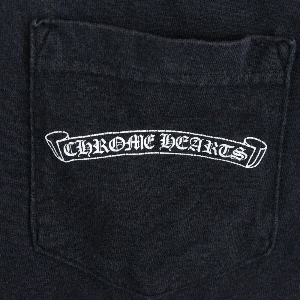 CHROME HEARTS(クロムハーツ) OLD USA Logo S/S TEE スクロールロゴプリントクルーネック半袖Tシャツ ブラック