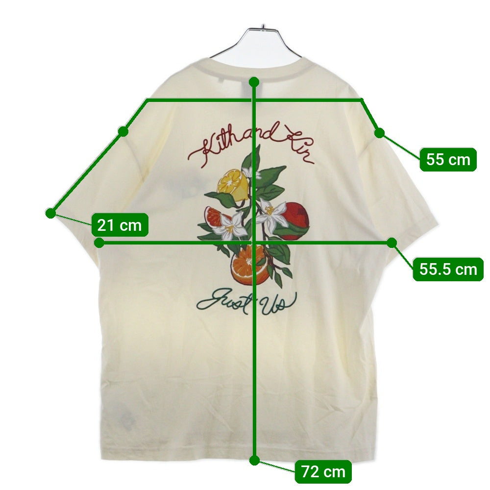 KITH(キス) 25AW Citrus Vintage Tee チェーンロゴ 半袖Tシャツ アイボリー 25-073-061-0007