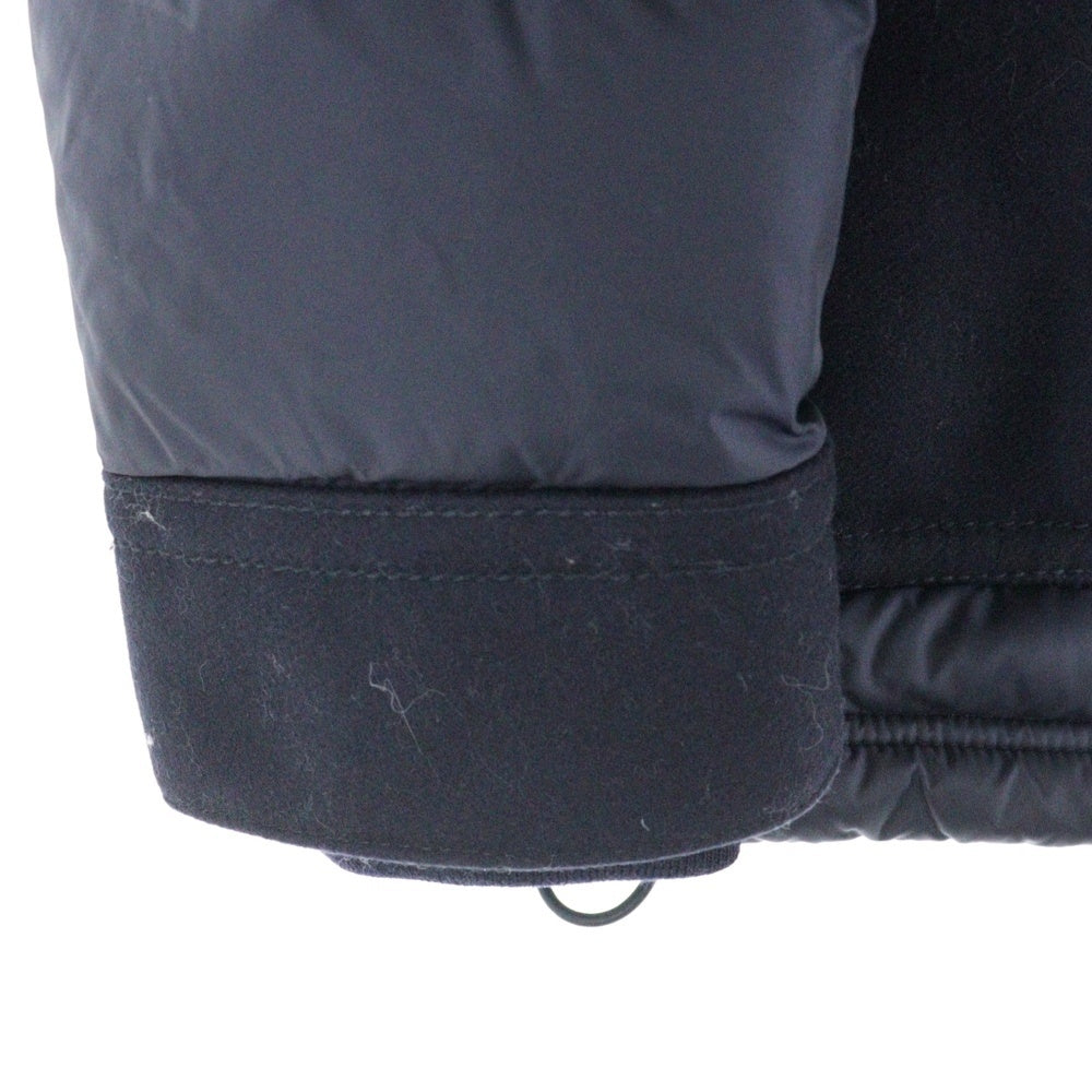 MONCLER(モンクレール) RILLIEUX GIUBBOTTO リリューダウン×ウール切替 フード付き ダウンジャケット ブラック/ネイビー C20914190385 53227
