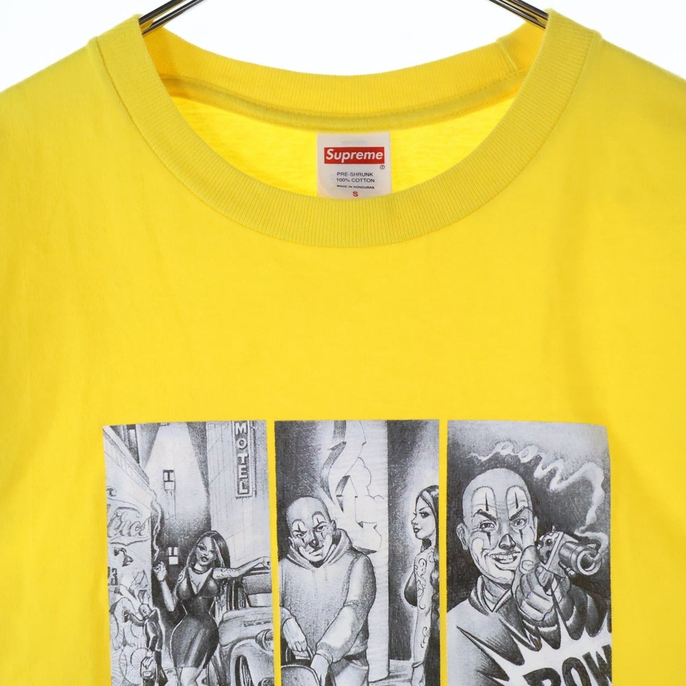 SUPREME(シュプリーム) 24AW Mister Cartoon Pow Tee ミスターカートゥーン 半袖Tシャツ イエロー