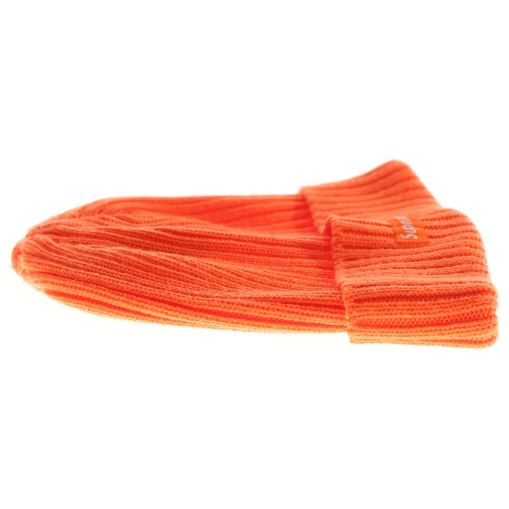 SUPREME(シュプリーム) 24SS Overdyed Beanie ボックスロゴ ニットビーニー ニット帽 帽子 オレンジ