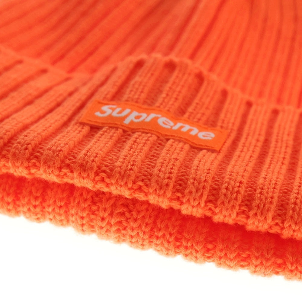 SUPREME(シュプリーム) 24SS Overdyed Beanie ボックスロゴ ニットビーニー ニット帽 帽子 オレンジ