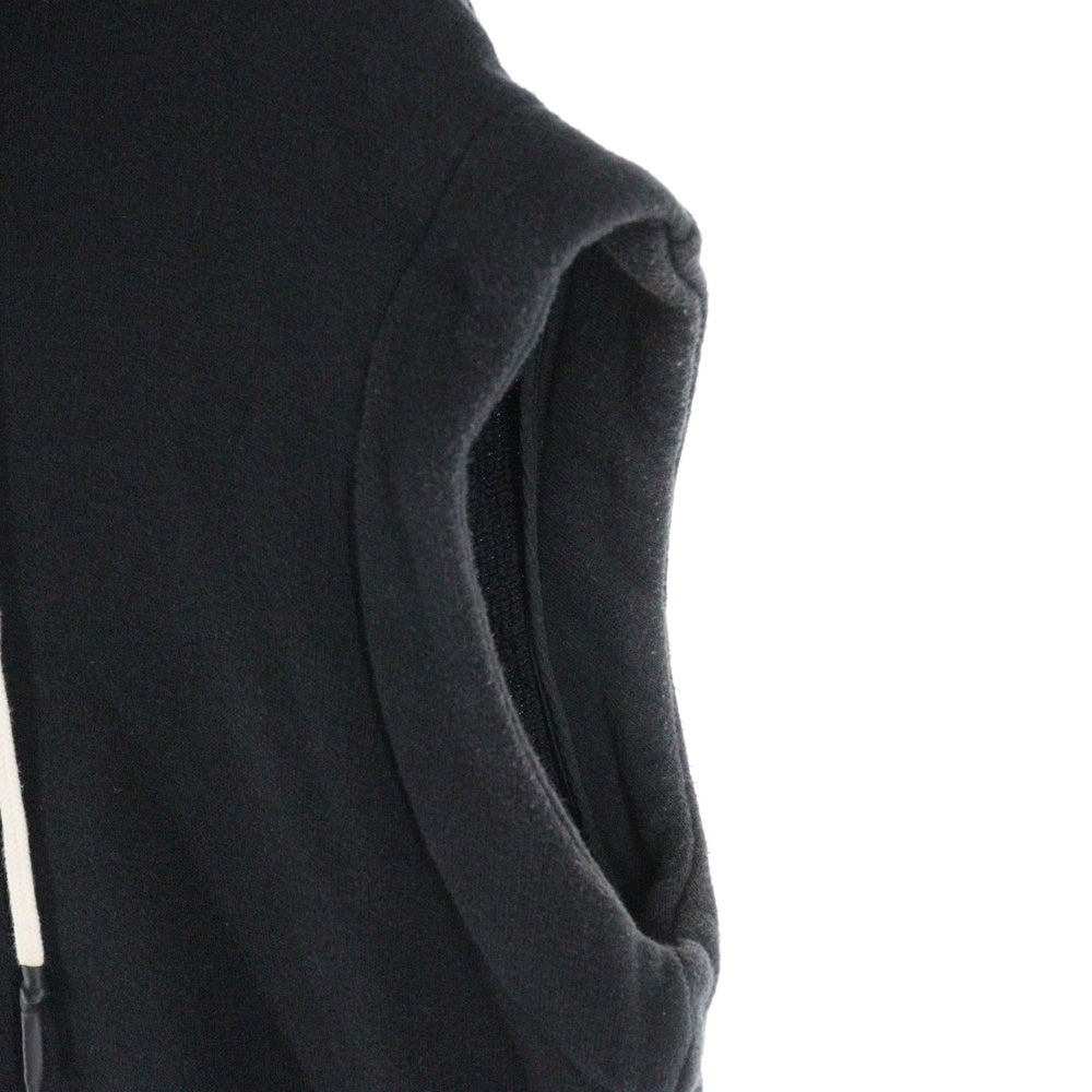 REGULATION Yohji Yamamoto(レギュレーションヨウジヤマモト) SAMPLE ノースリーブサイドジッププルオーバーパーカー サンプル FQ-T51-010-1-2 ブラック
