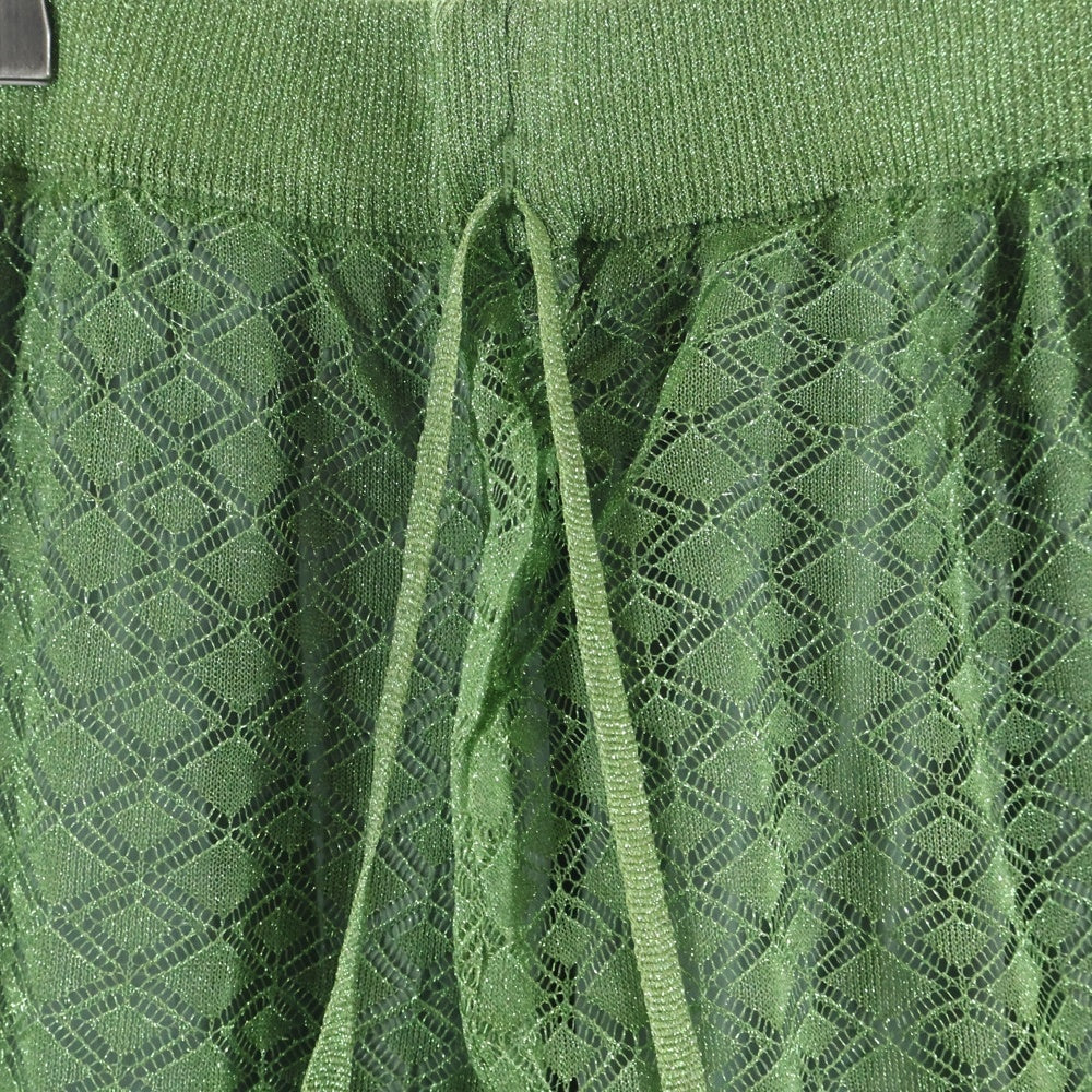 ROSE BUD(ローズバッド) Lace Glitter Knit Skirt レースラメニットスカート レイヤードニットスカート レディース 600-0234005 グリーン