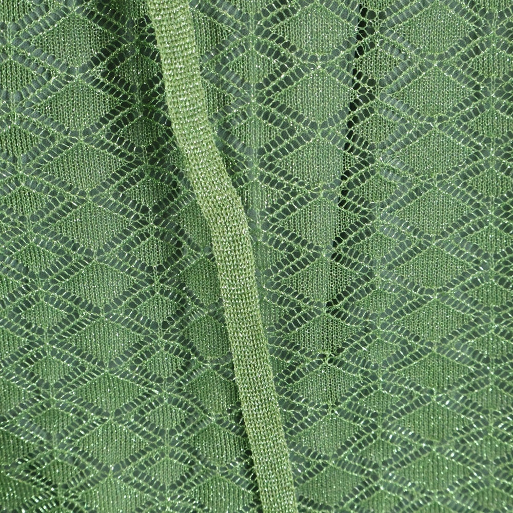 ROSE BUD(ローズバッド) Lace Glitter Knit Skirt レースラメニットスカート レイヤードニットスカート レディース 600-0234005 グリーン