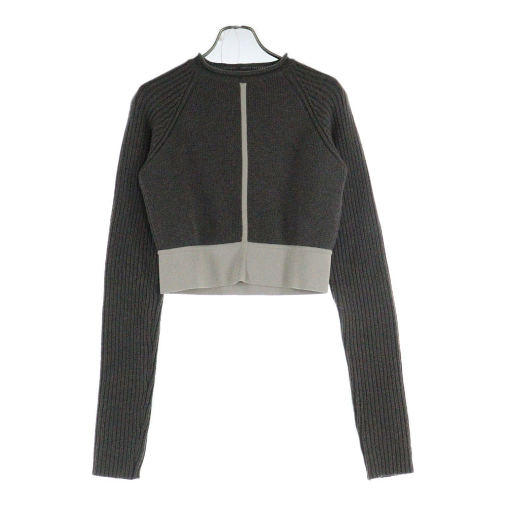 Rick Owens(リックオウエンス) 23AW PULL CROPPED クロップド カシミヤニットセーター ブラウン RO02C1666-CHWSR