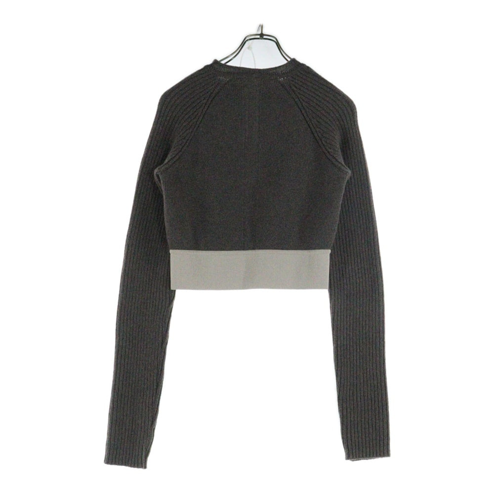 Rick Owens(リックオウエンス) 23AW PULL CROPPED クロップド カシミヤニットセーター ブラウン RO02C1666-CHWSR