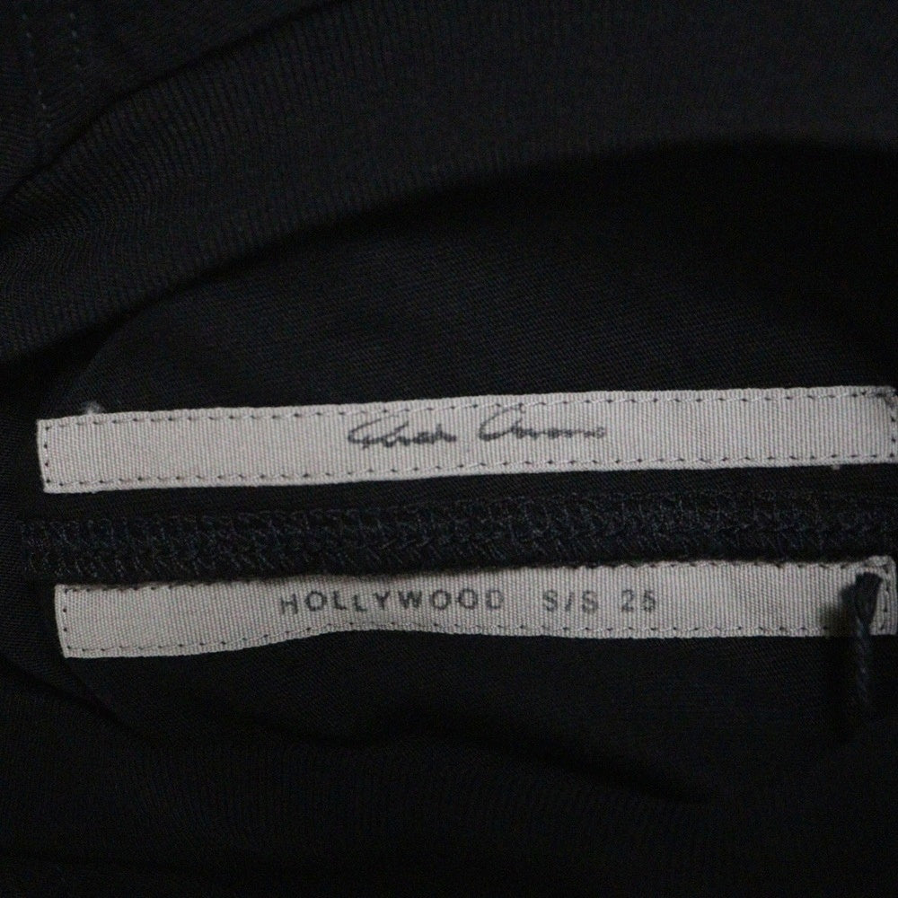 Rick Owens(リックオウエンス) 25SS Hollywood Jumbo T-Shirt ジャンボ 半袖Tシャツ ブラック RO01E7273-JA