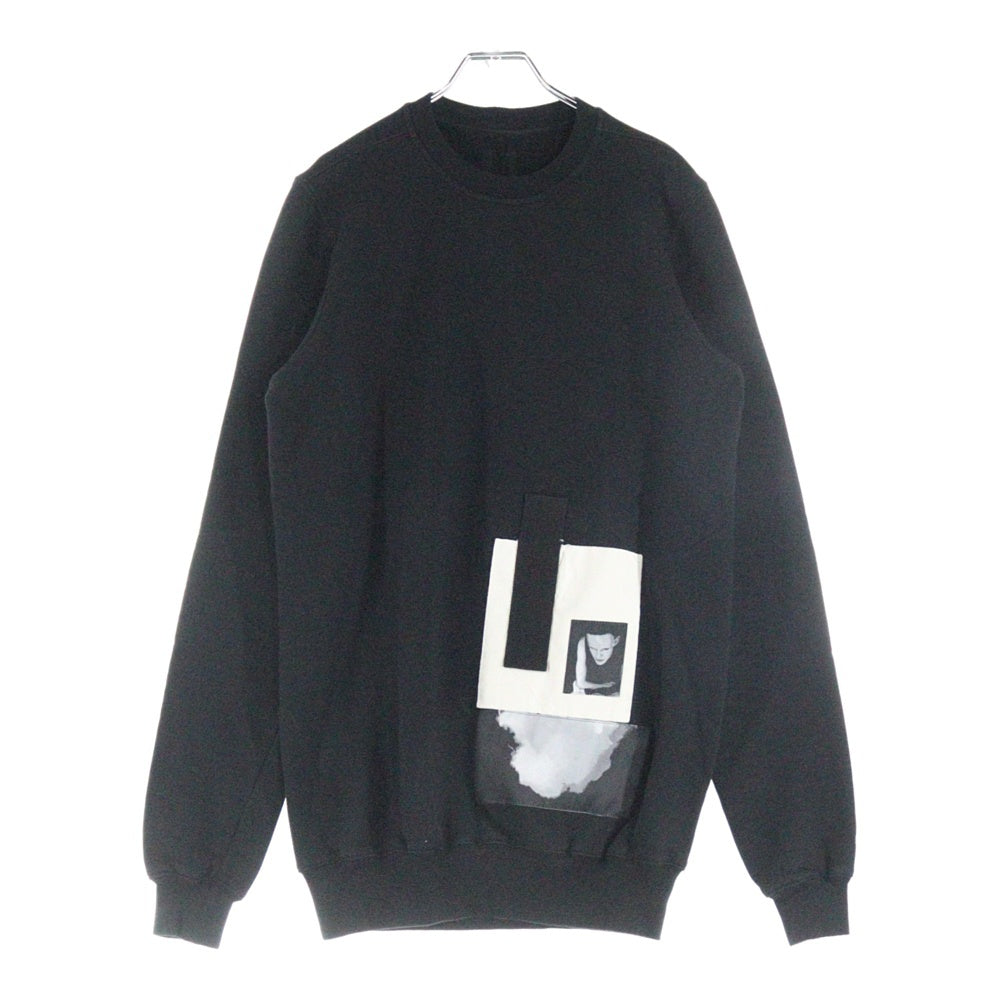 DRKSHDW(ダークシャドウ) 16AW SWEATSHIRT パッチ クルーネックスウェットトレーナー ブラック DU16F8270-FPAT