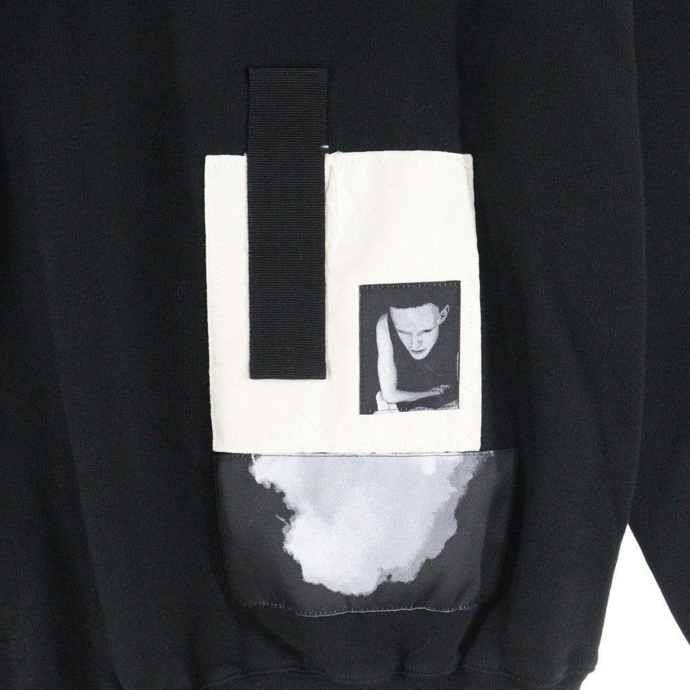 DRKSHDW(ダークシャドウ) 16AW SWEATSHIRT パッチ クルーネックスウェットトレーナー ブラック DU16F8270-FPAT