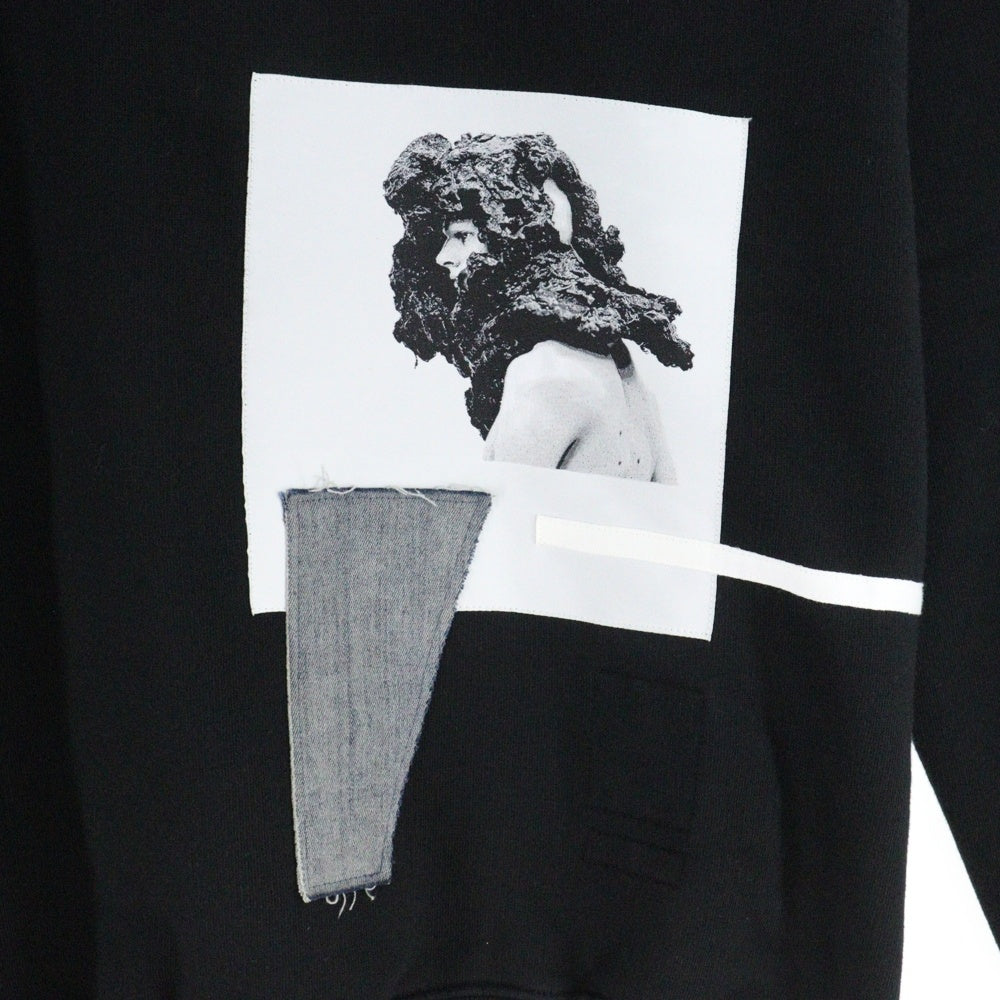 DRKSHDW(ダークシャドウ) 17SS SWEATSHIRT パッチ クルーネックスウェットトレーナー ブラック DU17S5270-FPAT1