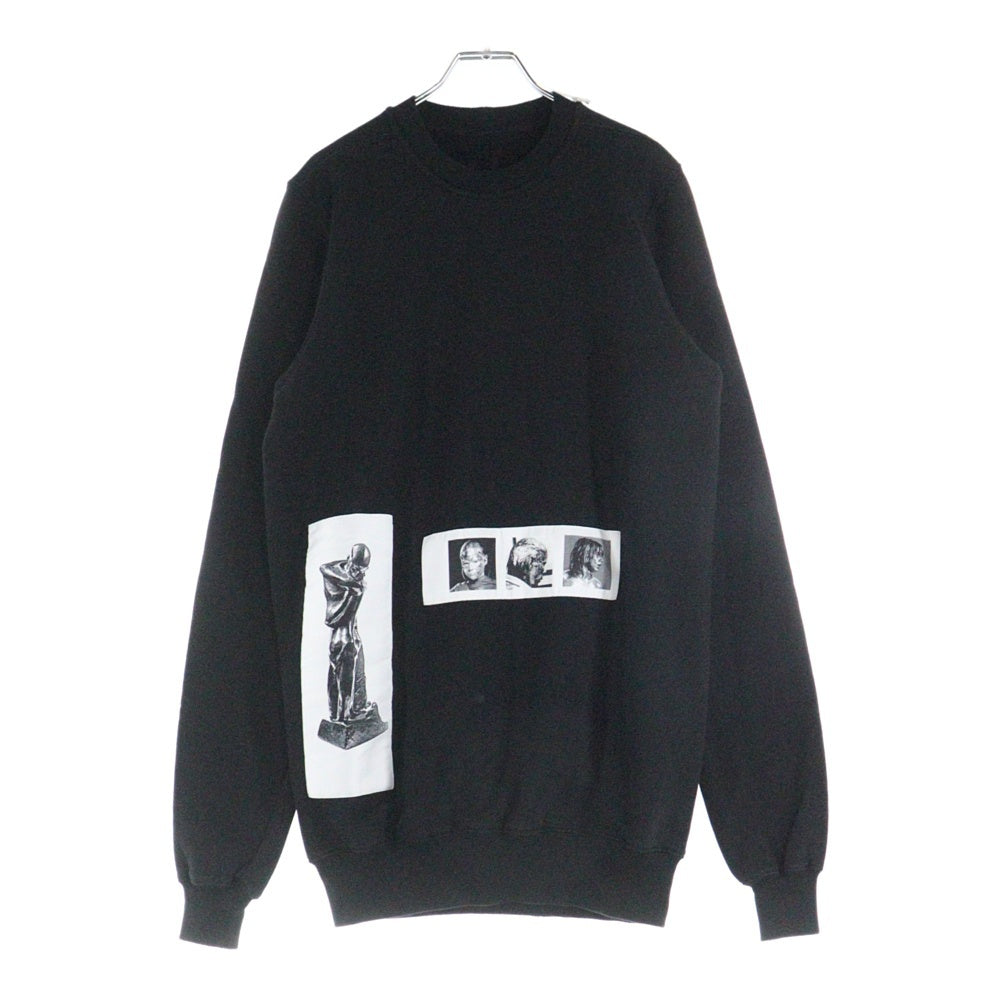 DRKSHDW(ダークシャドウ) 16SS SWEATSHIRT パッチ クルーネックスウェットトレーナー ブラック DU16S1270-FPAT1