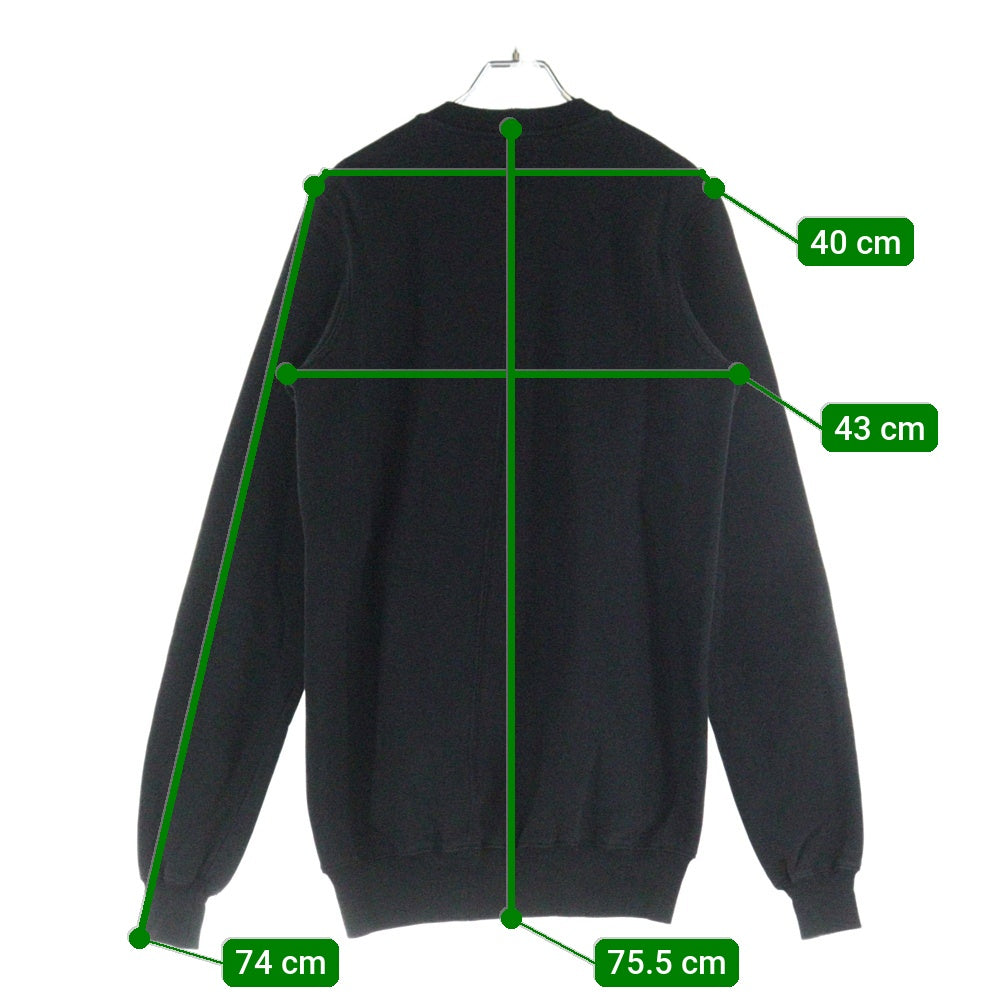 DRKSHDW(ダークシャドウ) 16SS SWEATSHIRT パッチ クルーネックスウェットトレーナー ブラック DU16S1270-FPAT1