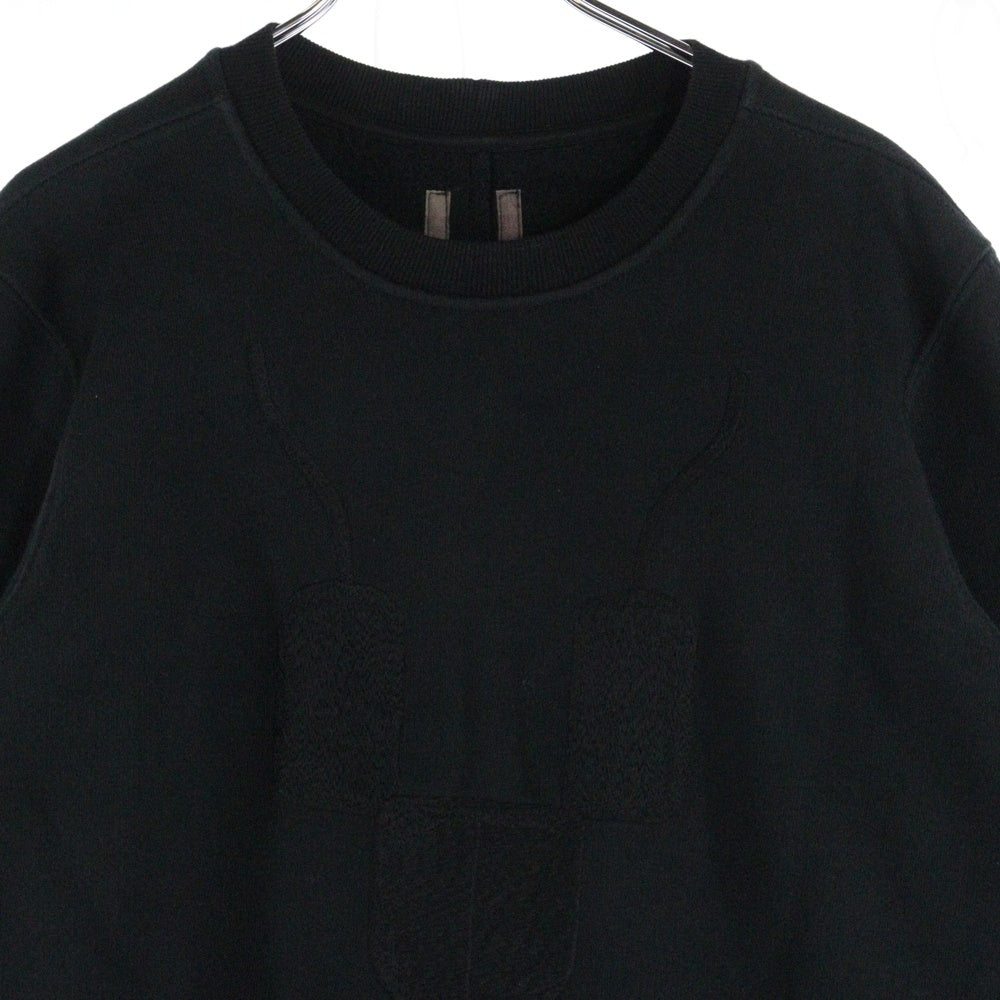 DRKSHDW(ダークシャドウ) 16AW SWEATSHIRT 刺繍 クルーネックスウェットトレーナー ブラック DU16F8270-FEMBB