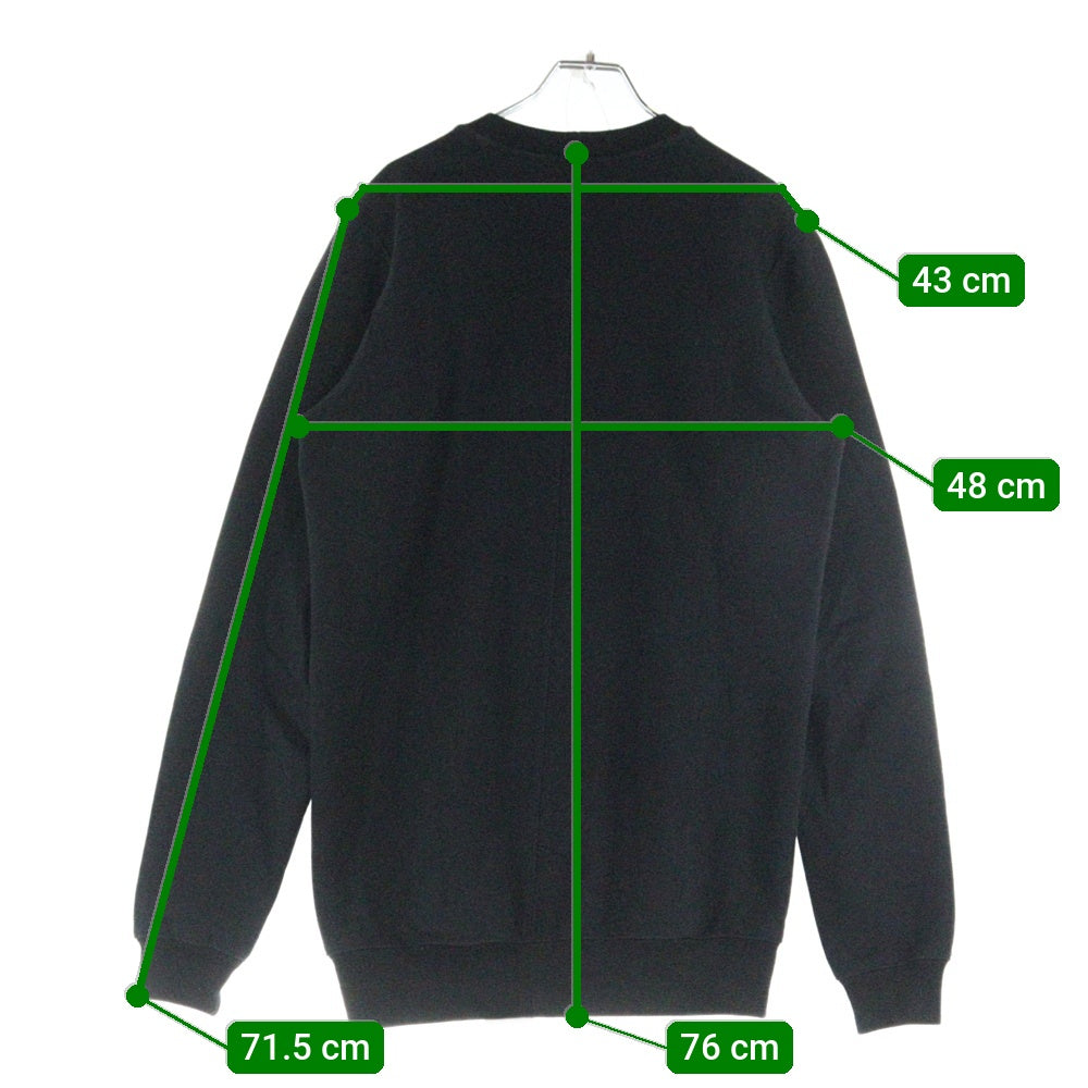 DRKSHDW(ダークシャドウ) 16AW SWEATSHIRT 刺繍 クルーネックスウェットトレーナー ブラック DU16F8270-FEMBB
