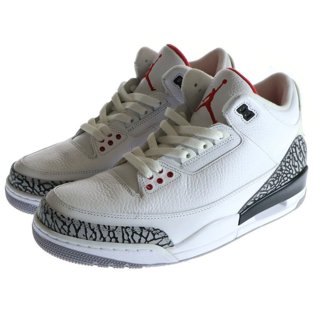 NIKE(ナイキ) AIR JORDAN3 RETRO エアジョーダン3 ホワイトセメント ハイカットスニーカー ホワイト US10.5/28.5cm 136064-105
