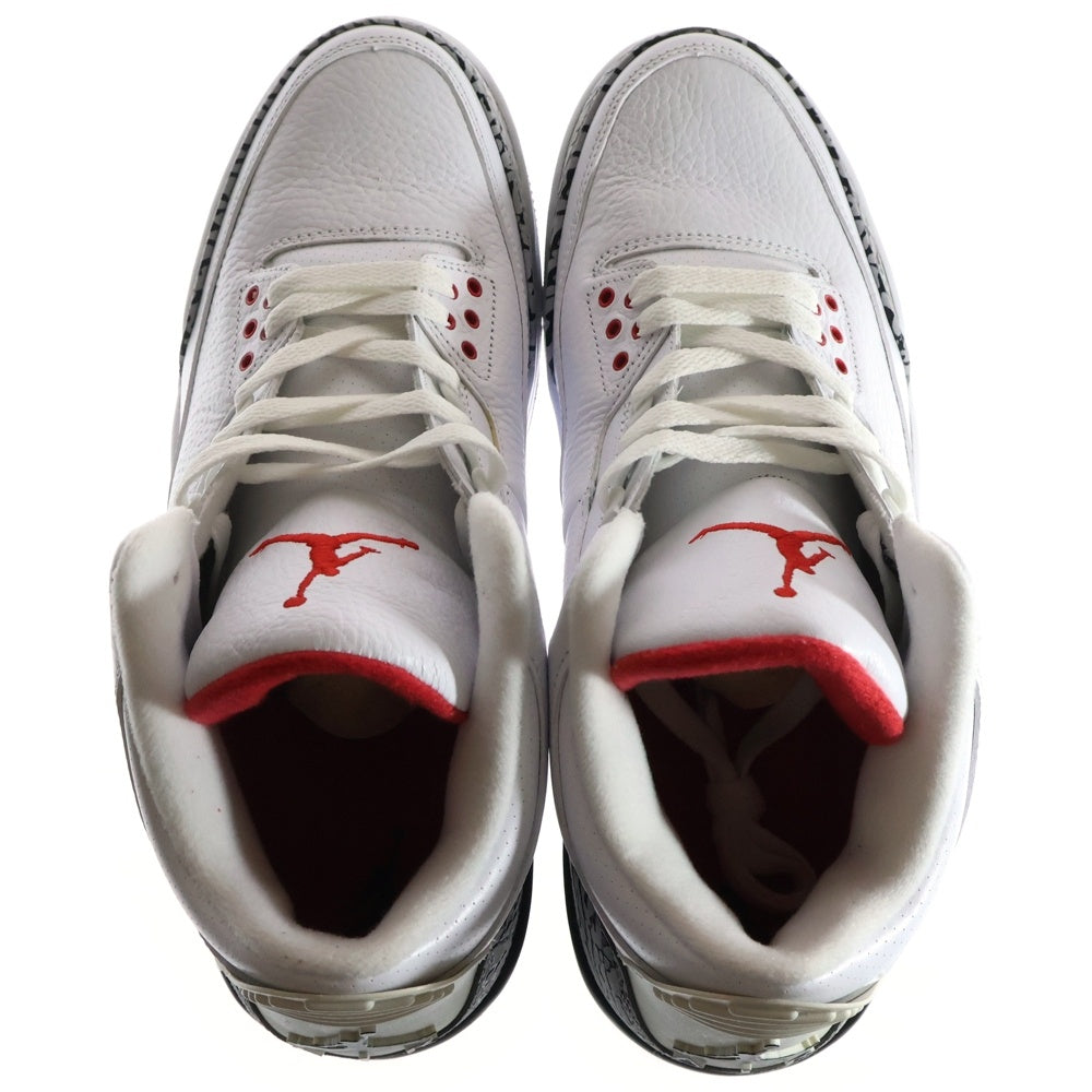 NIKE(ナイキ) AIR JORDAN3 RETRO エアジョーダン3 ホワイトセメント ハイカットスニーカー ホワイト US10.5/28.5cm 136064-105