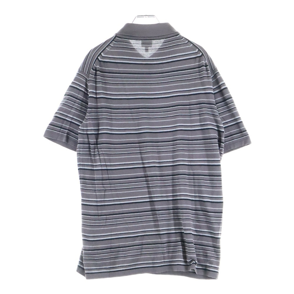 ARMANI COLLEZIONI(アルマーニ コレツィオーニ) 半袖ボーダーポロシャツ グレー