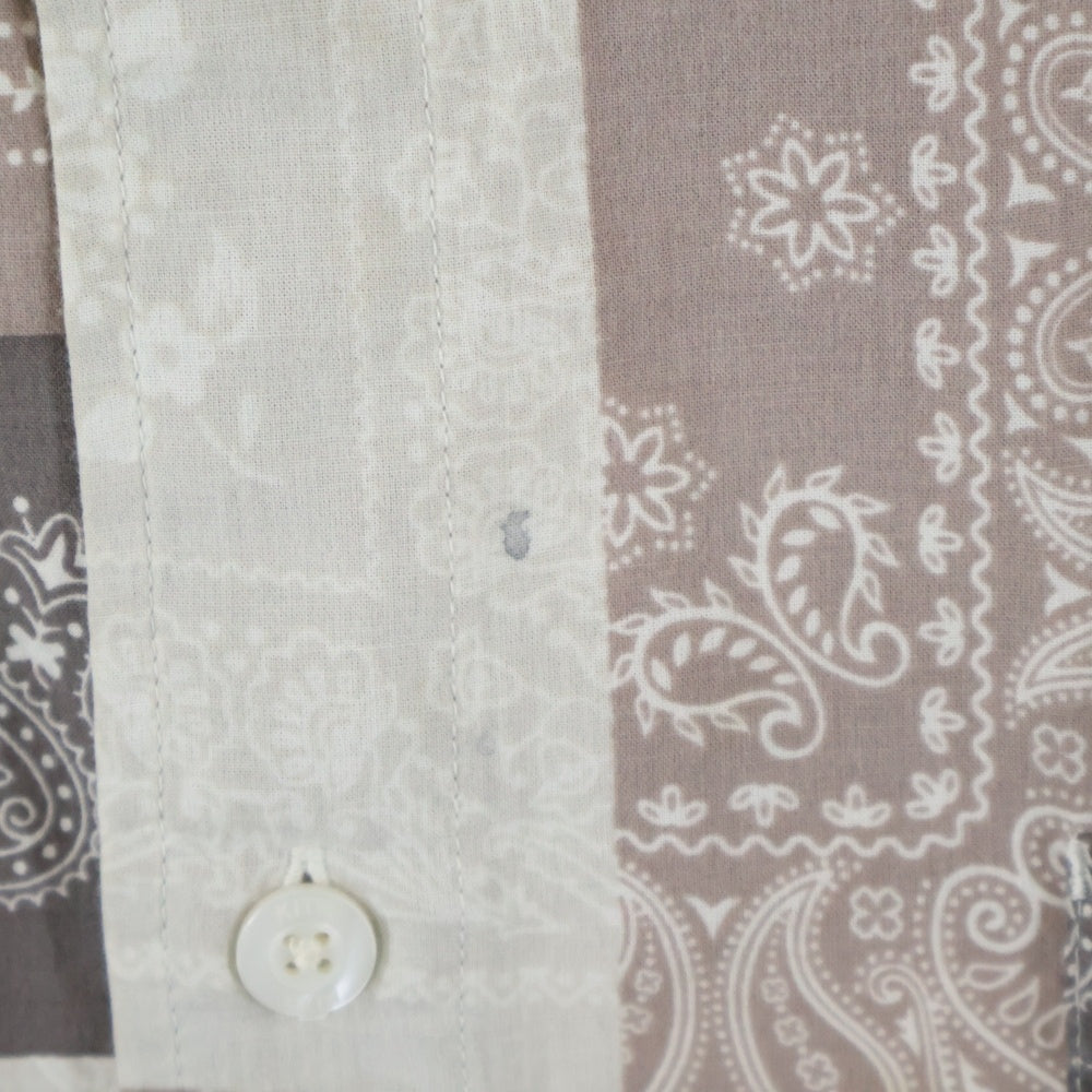 KITH(キス) 25SS Washed Cotton Bandana Boxy Collared Overshirt ウォッシュドコットン バンダナ ボックスカラー オーバーサイズ 長袖シャ??ツ