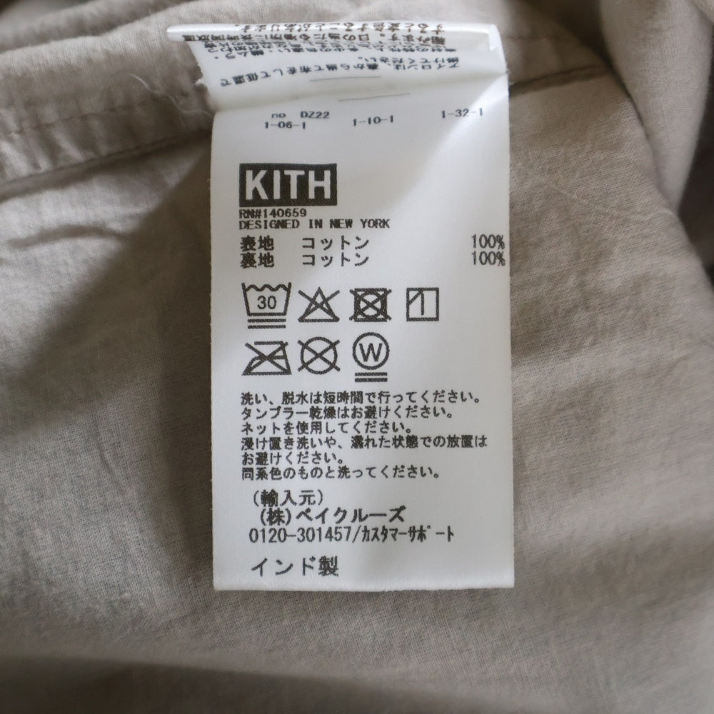 KITH(キス) 25SS Washed Cotton Bandana Boxy Collared Overshirt ウォッシュドコットン バンダナ ボックスカラー オーバーサイズ 長袖シャ??ツ