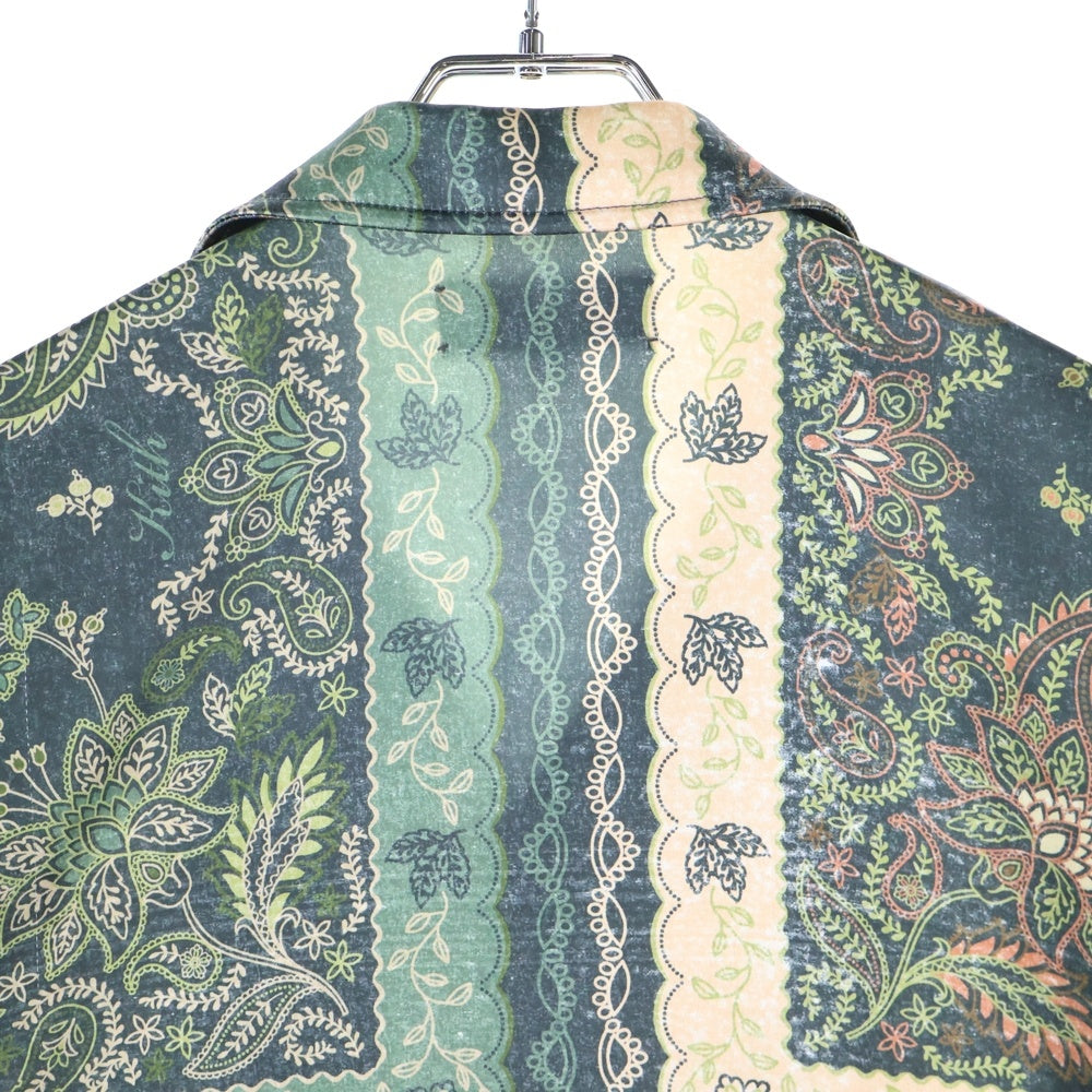 KITH(キス) 25SS Panelled Bandana Thompson Camp Collar shirt パネルバンダナ トンプソン キャンプカラー 半袖シャツ グリーン