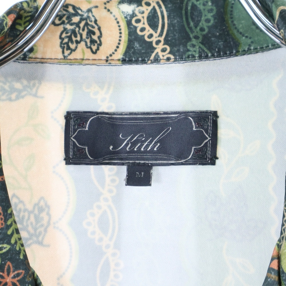 KITH(キス) 25SS Panelled Bandana Thompson Camp Collar shirt パネルバンダナ トンプソン キャンプカラー 半袖シャツ グリーン