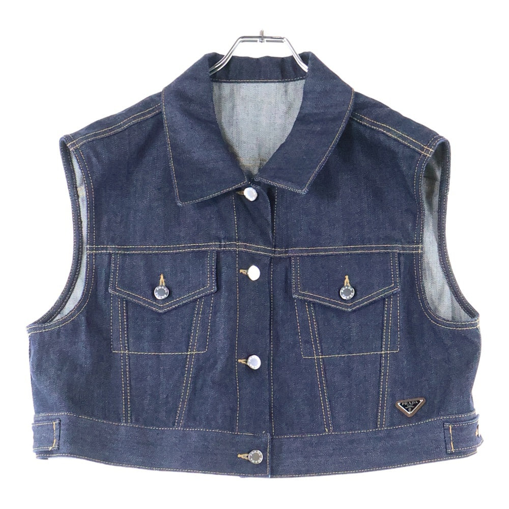 PRADA(プラダ) 24AW Selvedge Denim Vest セルビッジデニムベスト インディゴ GFB312