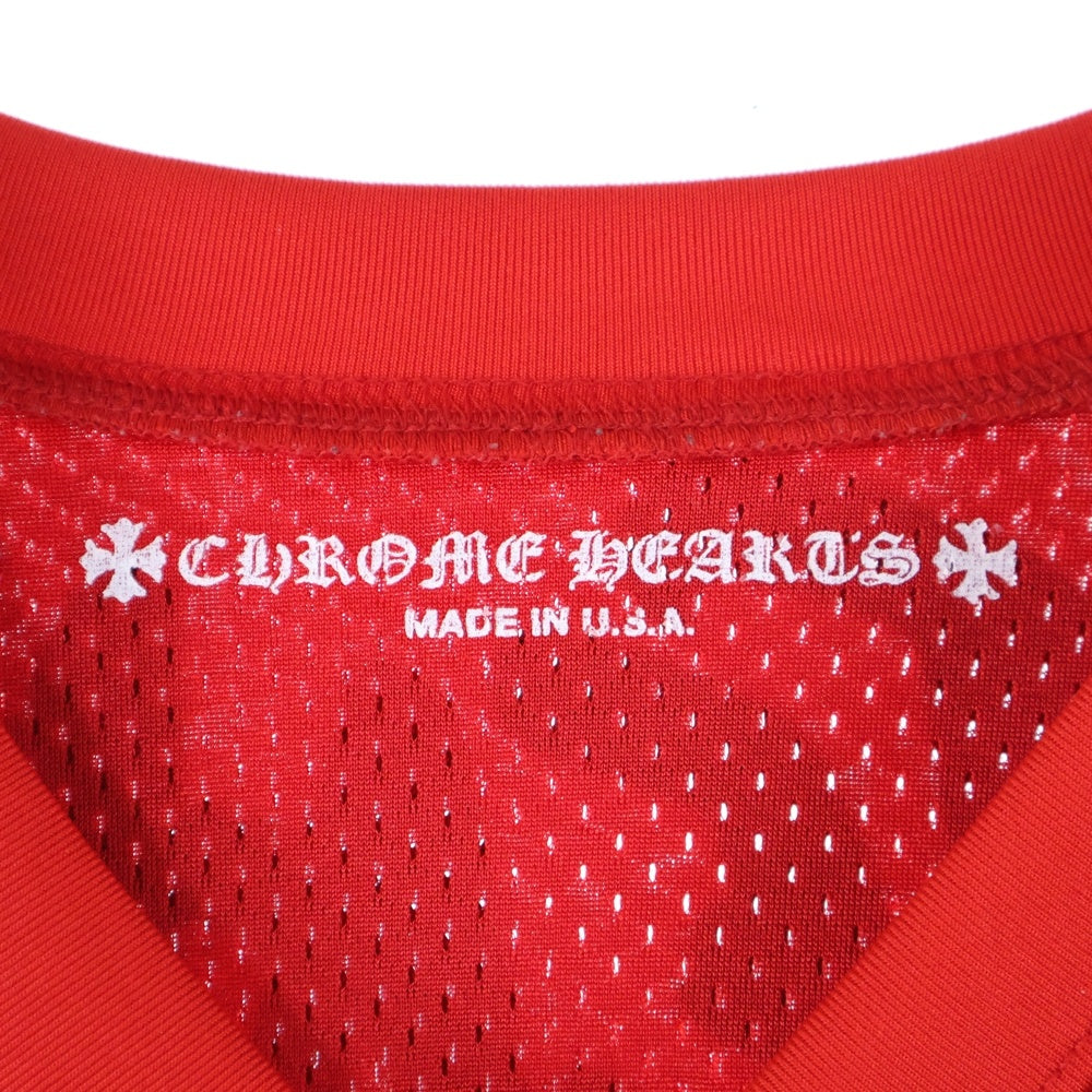 CHROME HEARTS(クロムハーツ) MATTY BOY PPO FORM TEAM MESH WARM UP JERSEY L/S TEE マッティボーイ メッシュ 長袖Tシャツ レッド