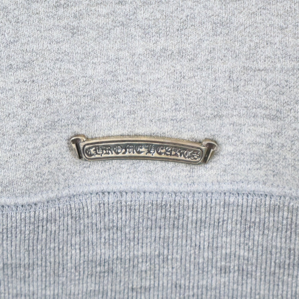 CHROME HEARTS(クロムハーツ) Y NOT CH LOGO CEMETERY CROSS HOODIE PULLOVER ワイノット セメタリーロゴ クロスパッチ プルオーバーパーカー スウェットパーカー グレー