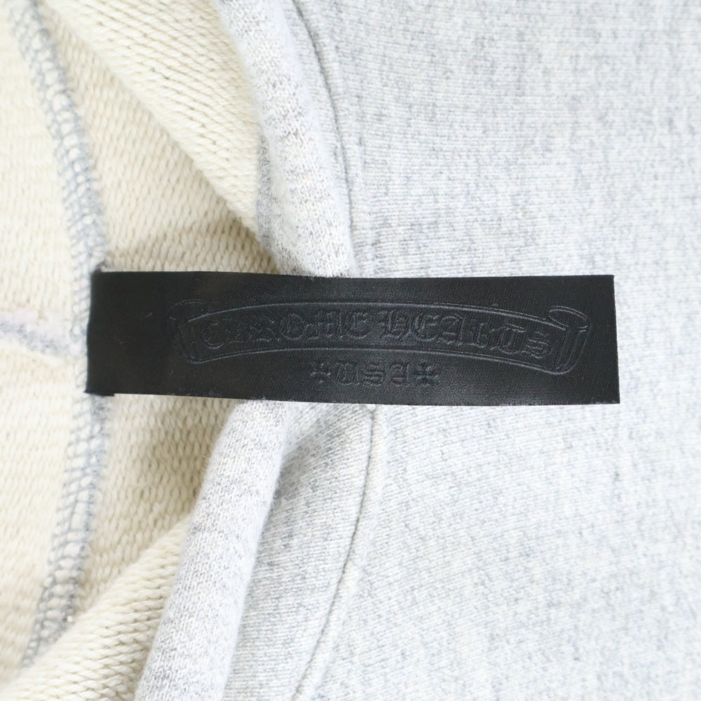CHROME HEARTS(クロムハーツ) Y NOT CH LOGO CEMETERY CROSS HOODIE PULLOVER ワイノット セメタリーロゴ クロスパッチ プルオーバーパーカー スウェットパーカー グレー