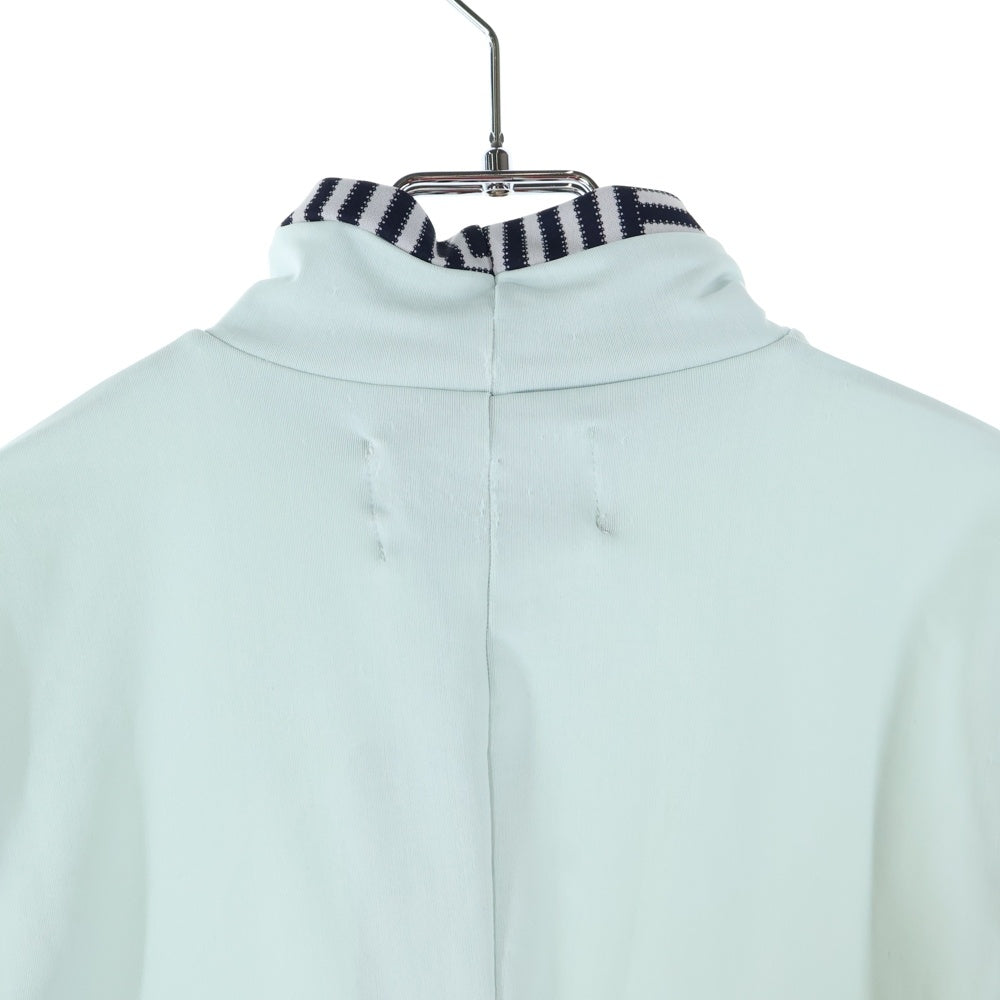 kotohayokozawa(コトハヨコザワ) High Neck Badge Long Tee ハイネックバッジロングティー レディースロゴ刺繍ハイネック長袖Tシャツ KT22A-CS02 ミント/ネイビー