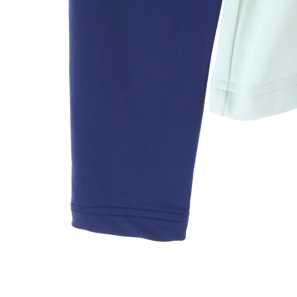 kotohayokozawa(コトハヨコザワ) High Neck Badge Long Tee ハイネックバッジロングティー レディースロゴ刺繍ハイネック長袖Tシャツ KT22A-CS02 ミント/ネイビー