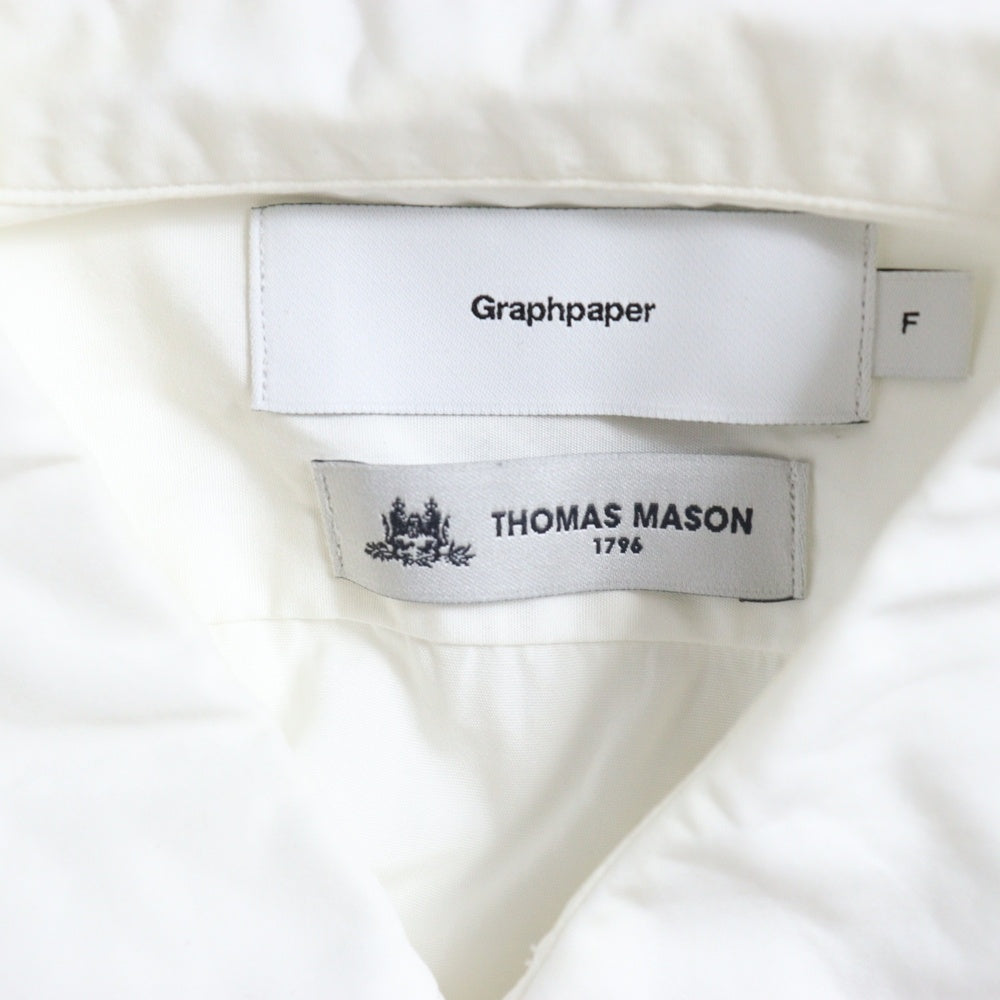 Graphpaper(グラフペーパー) THOMAS MASON Long Sleeve Button Shirts トーマスマンソン ボタンダウン長袖シャツ GM184-50505 ホワイト