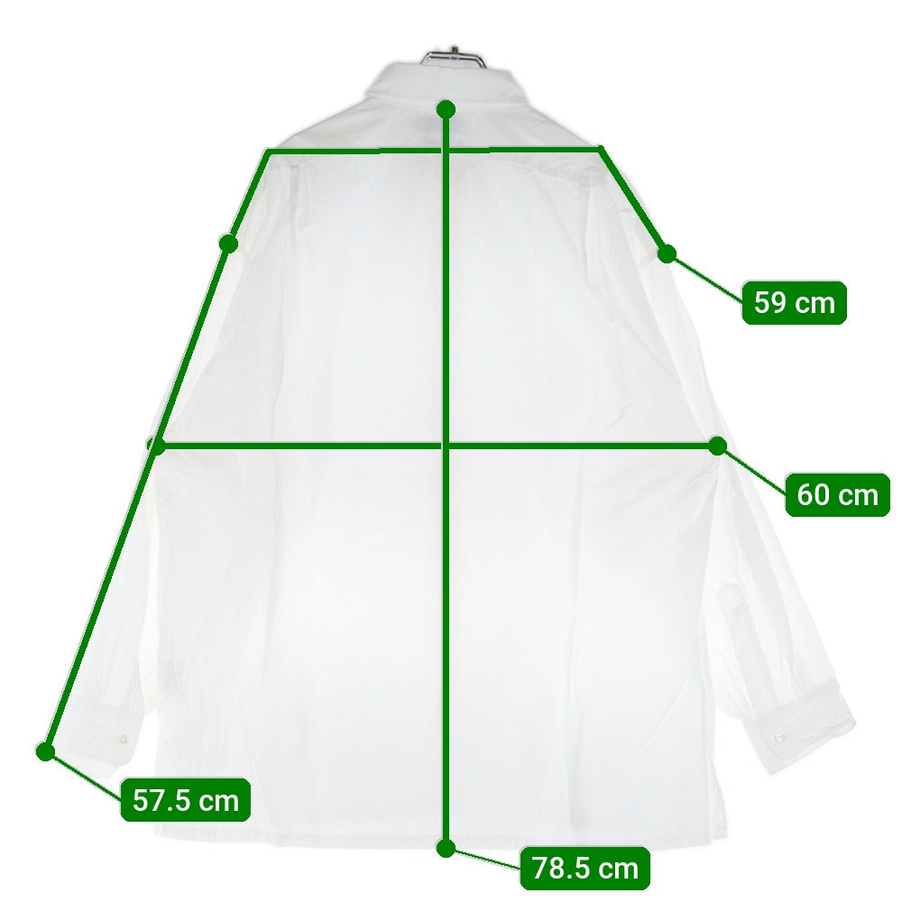 Graphpaper(グラフペーパー) THOMAS MASON Long Sleeve Button Shirts トーマスマンソン ボタンダウン長袖シャツ GM184-50505 ホワイト
