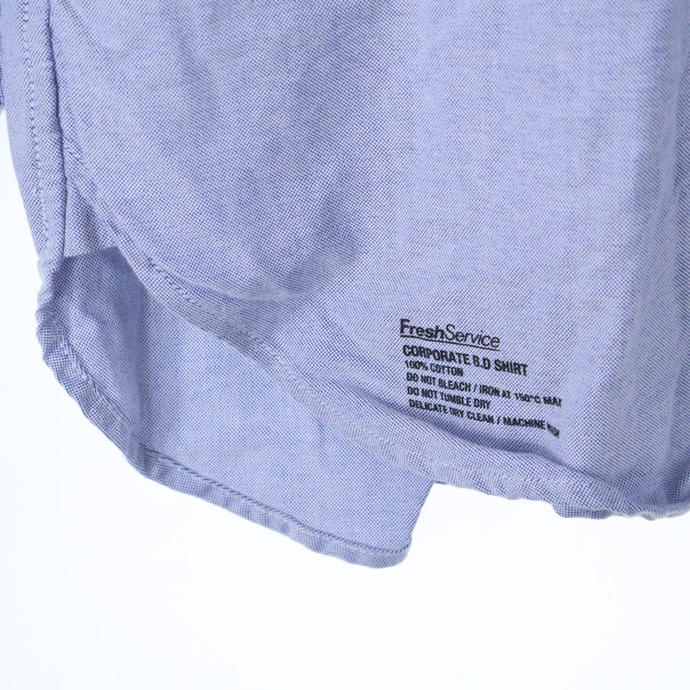 FreshService(フレッシュサービス) Corporate B.D Shirt コーポレートボタンダウンシャツ コットン長袖シャツ FSW-22-SH_14 ブルー