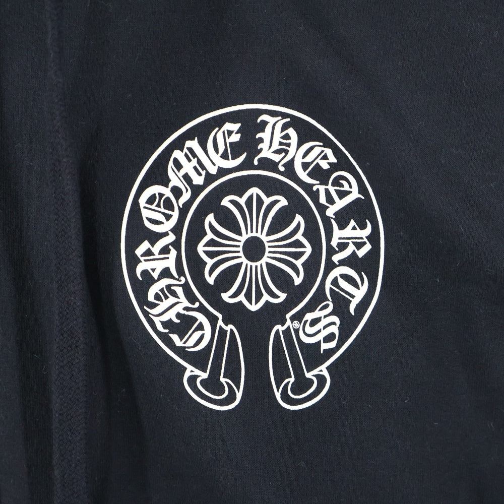 CHROME HEARTS(クロムハーツ) SWTSHRT HD ZIP 東京限定 ホースシュー バックプリント ジップアップパーカー ブラック