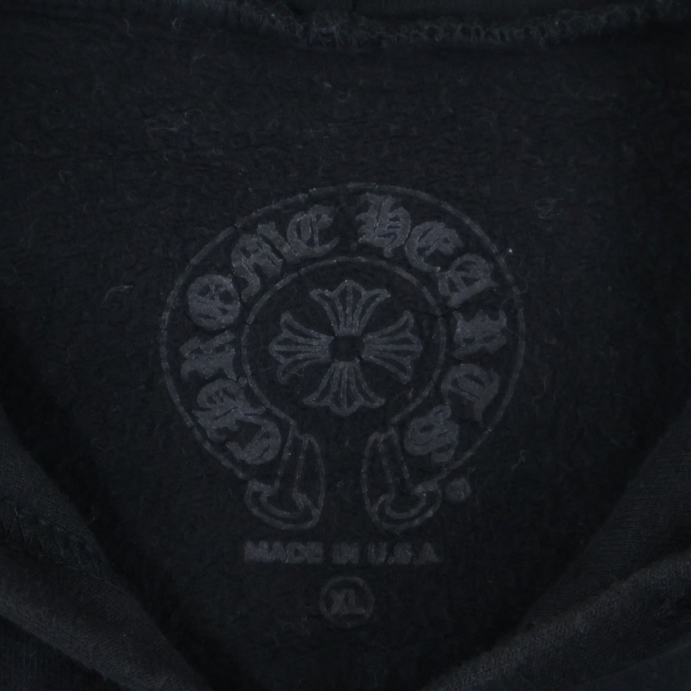 CHROME HEARTS(クロムハーツ) SWTSHRT HD ZIP 東京限定 ホースシュー バックプリント ジップアップパーカー ブラック