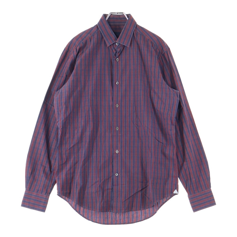 LANVIN(ランバン) STRIPED SHIRT ストライプ 長袖Tシャツ レッド/ブルー