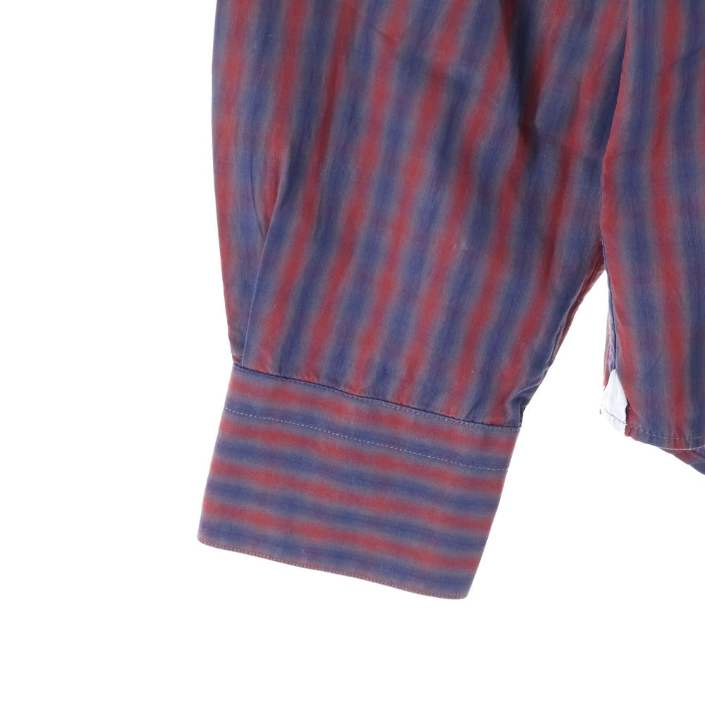 LANVIN(ランバン) STRIPED SHIRT ストライプ 長袖Tシャツ レッド/ブルー