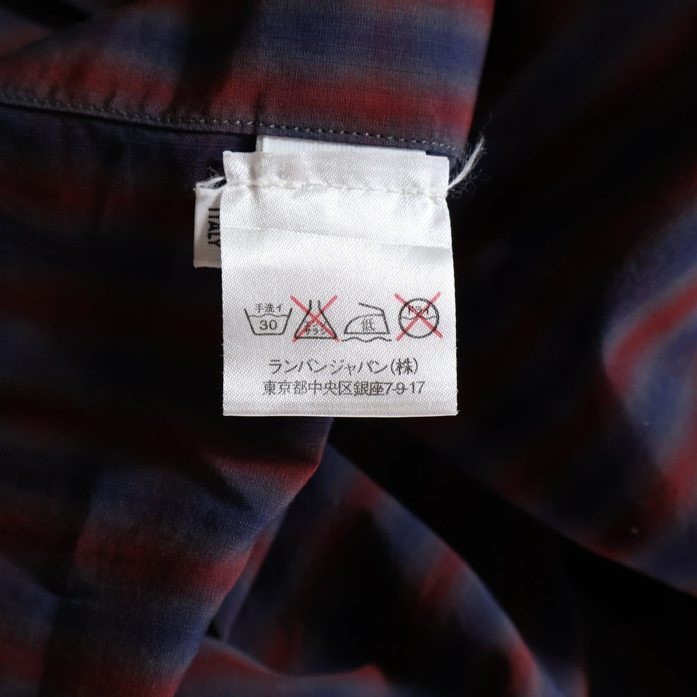 LANVIN(ランバン) STRIPED SHIRT ストライプ 長袖Tシャツ レッド/ブルー