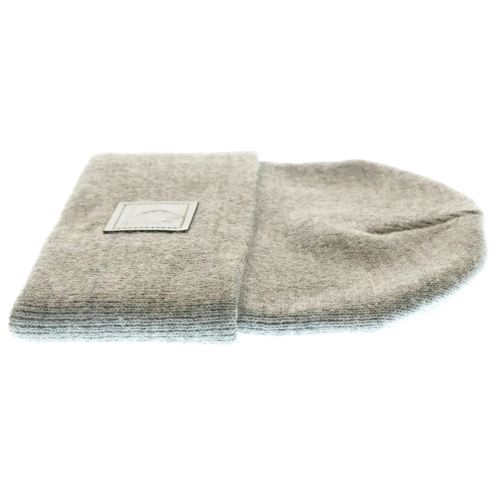 CARHARTT(カーハート) LEATHER LABEL WATCH HAT-HEATHER レザーラベル ウォッチハットヘザー ビーニー ニット帽 帽子 グレー 101070 HGY