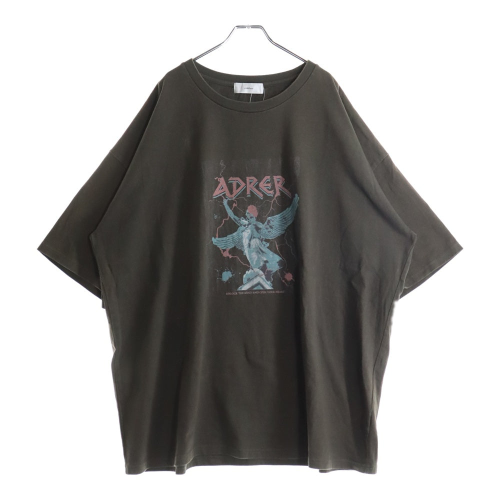 ADRER(アドラー) VINTAGE LIKE RETRO LOGO TEE ヴィンテージ ライク レトロ ロゴ 半袖Tシャツ カットソー ブラウン