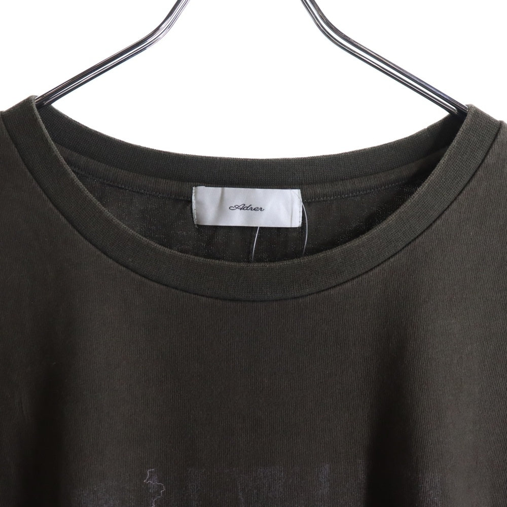 ADRER(アドラー) VINTAGE LIKE RETRO LOGO TEE ヴィンテージ ライク レトロ ロゴ 半袖Tシャツ カットソー ブラウン