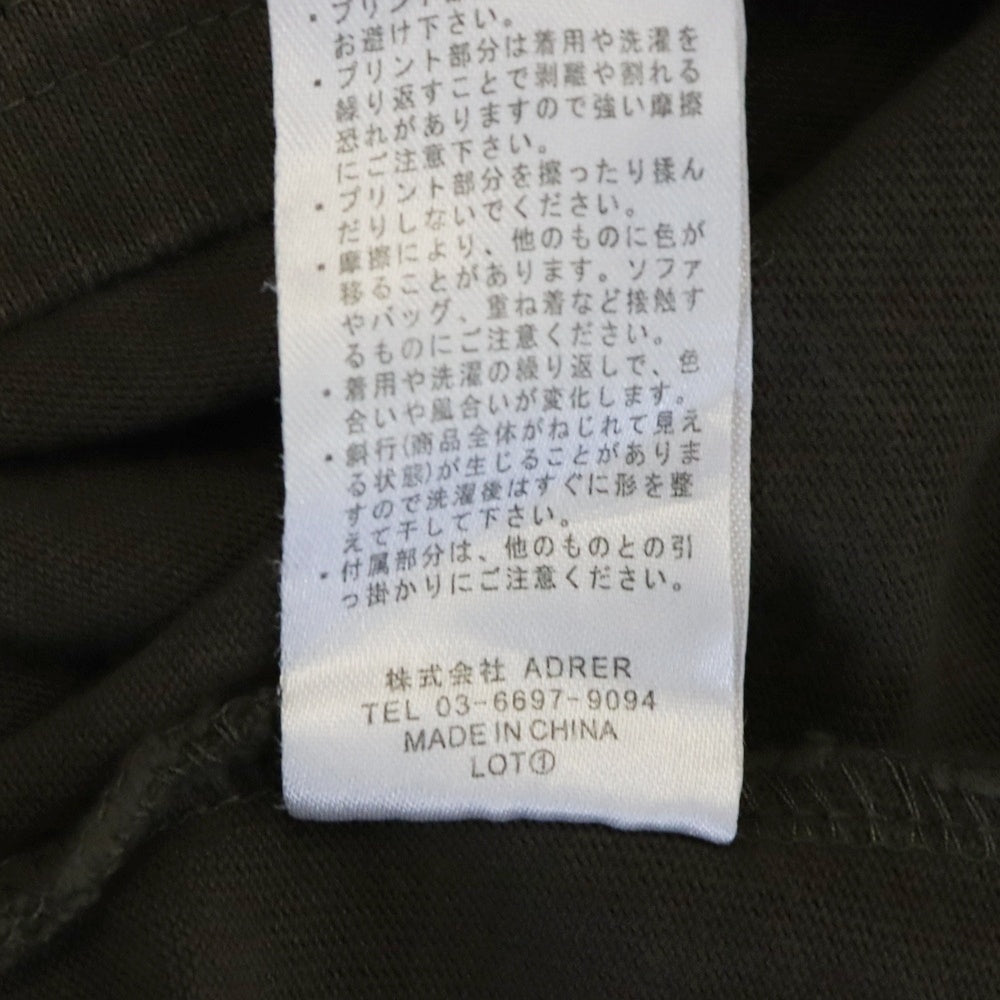 ADRER(アドラー) VINTAGE LIKE RETRO LOGO TEE ヴィンテージ ライク レトロ ロゴ 半袖Tシャツ カットソー ブラウン