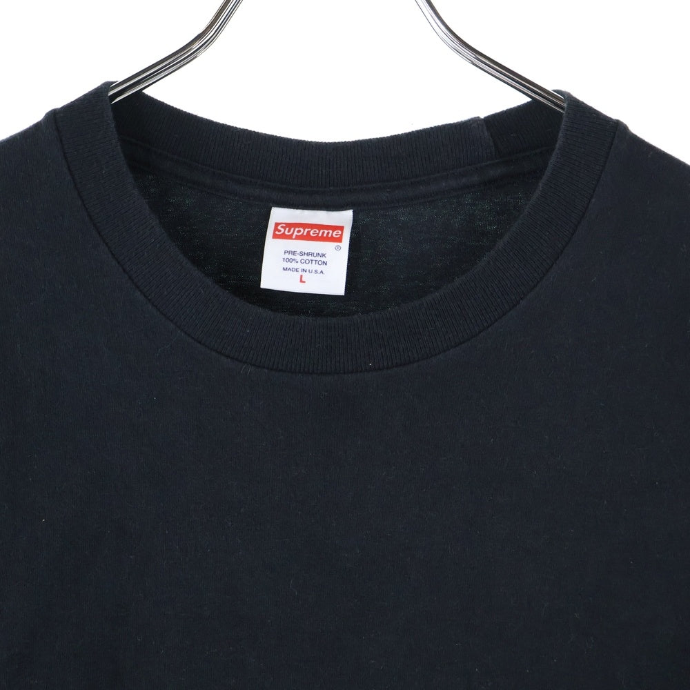 SUPREME(シュプリーム) 24SS BACKWARDS TEE バックワードティー バックロゴプリントクルーネック半袖Tシャツ ブラック