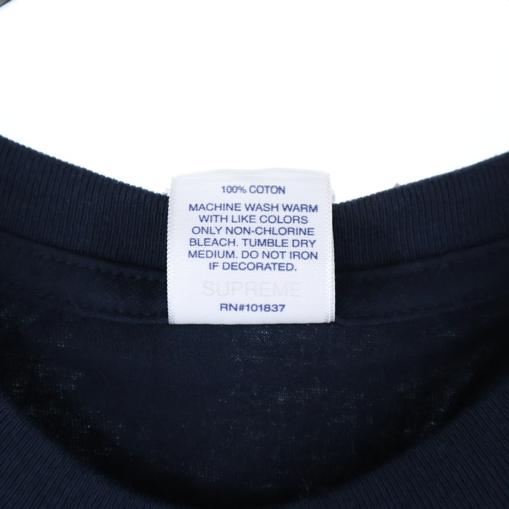 SUPREME(シュプリーム) 19AW Bandana Box Logo Tee バンダナボックスロゴティー ロゴプリントクルーネック半袖Tシャツ ネイビー
