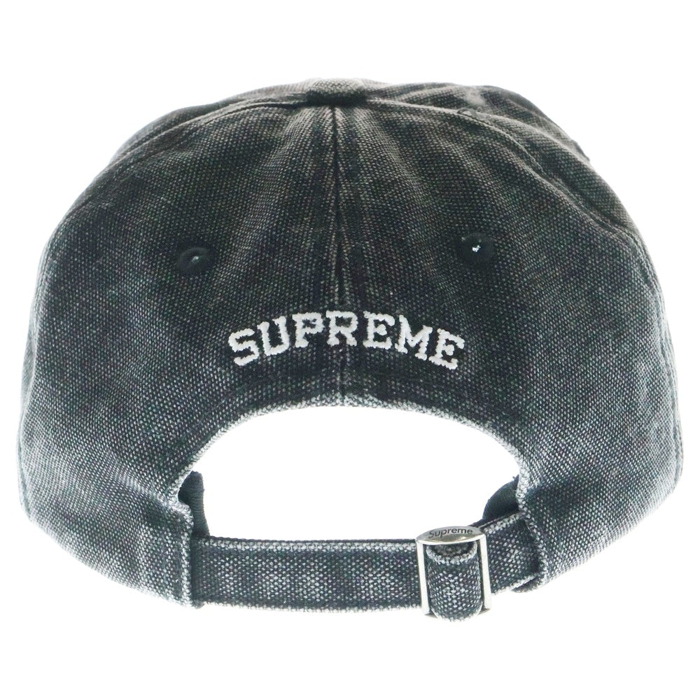 SUPREME(シュプリーム) 25SS Pigment Coated S Logo 6-Panel ピグメント コーティング キャップ 帽子 ブラック