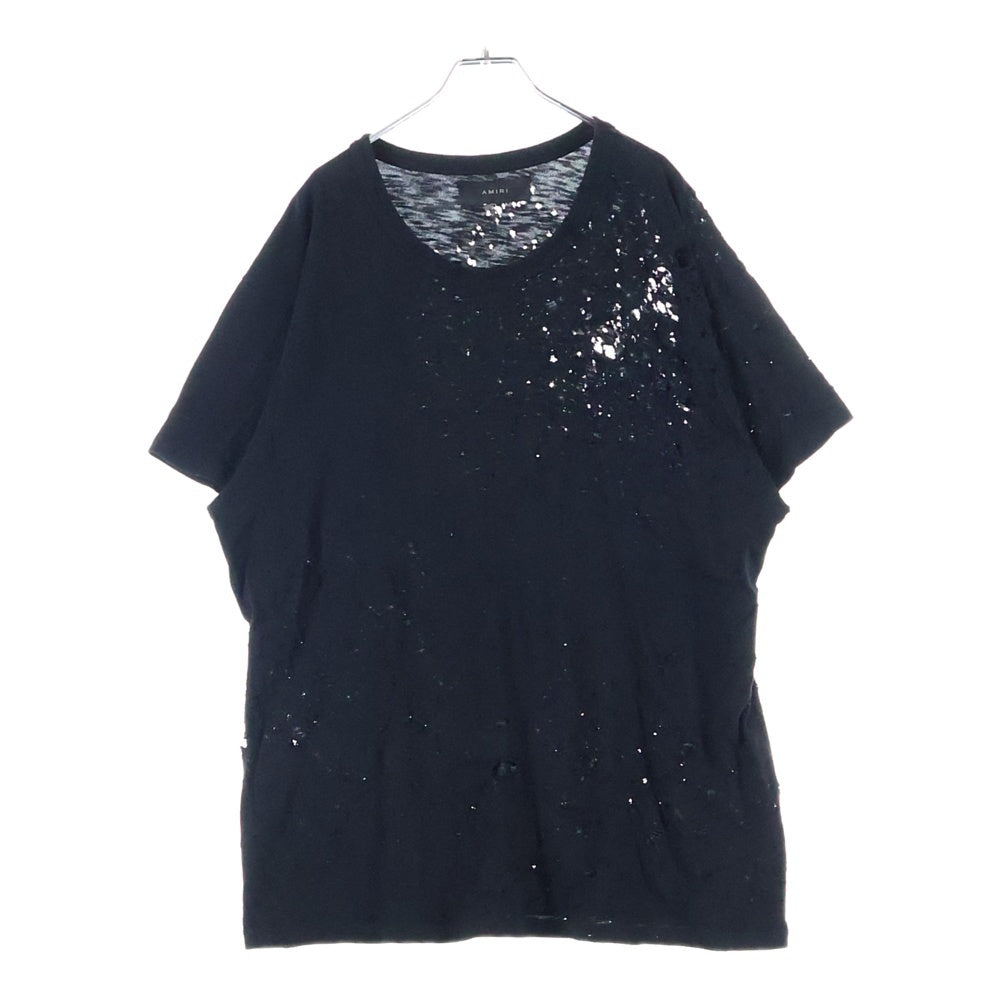 AMIRI(アミリ) MA Shotgun T-Shirt ショットガン ダメージ加工 半袖Tシャツ ブラック