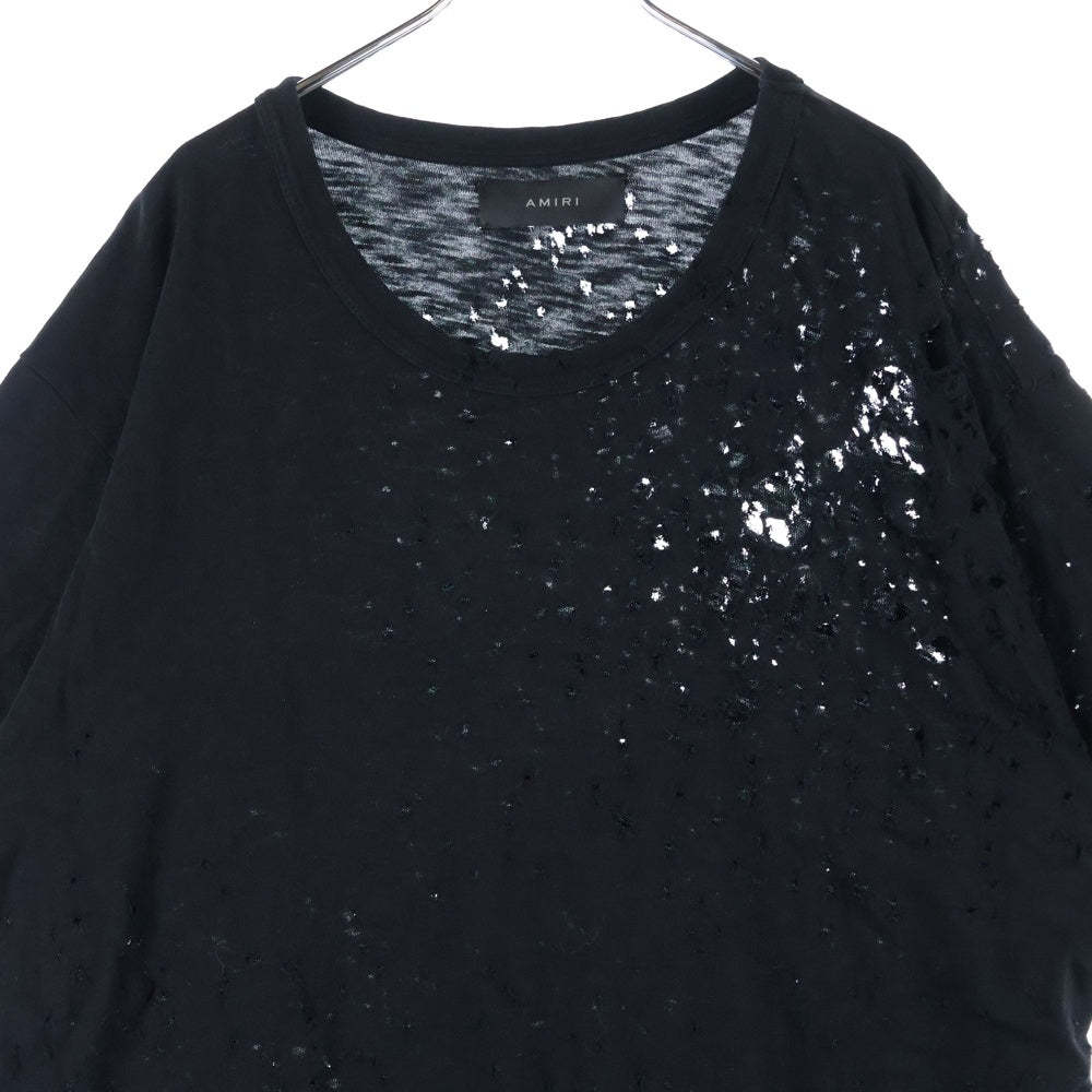 AMIRI(アミリ) MA Shotgun T-Shirt ショットガン ダメージ加工 半袖Tシャツ ブラック
